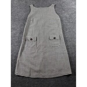 Target Black White Gingham Shift Dress Sleeveless Pockets Mini NWT XS